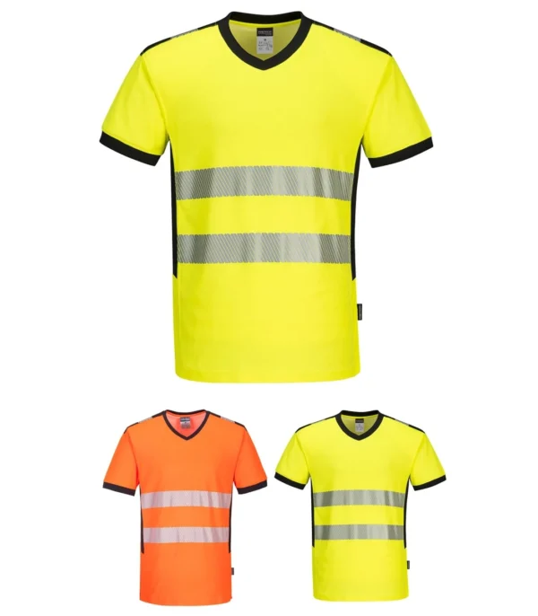 Portwest PW310 - PW3 Hi-Vis V-Neck T-Shirt